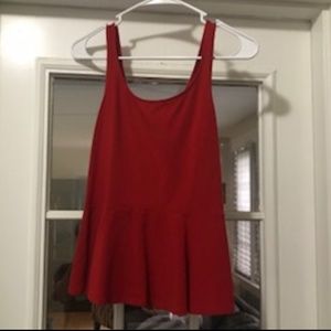Express Red Peplum Top